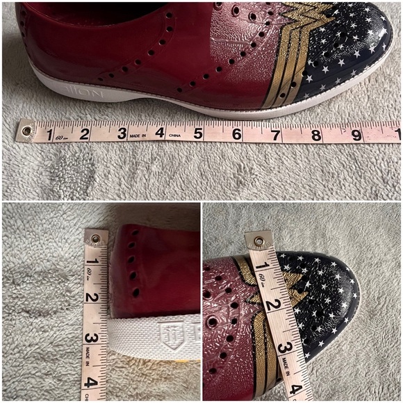 Biion Wonder Woman Wingtip Stars Stripes Slip-On Oxford Golf Shoes Sz 7 - Picture 13 of 13